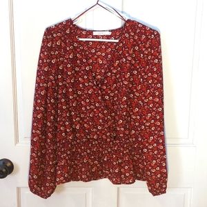 Long sleeve floral blouse